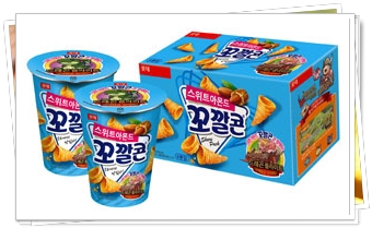 롯데제과 스위트 아몬드 꼬깔콘 2종 제품 사진