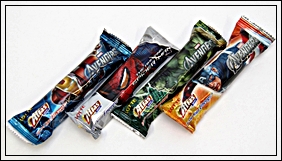 롯데제과 아트라스 어밴져스 및 스파이더맨 제품 사진